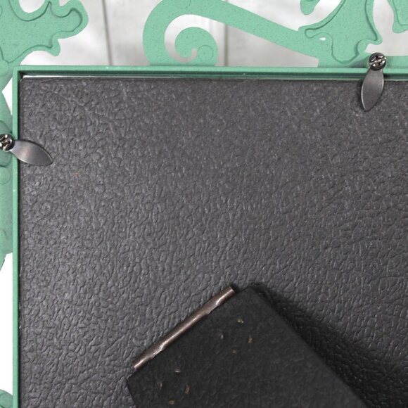 Vintage Elsa L Inc Metal Picture Photo Frame Sea Green Leaves Vines Flourishes - Picture 8 of 11